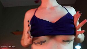 blackmailed yoga slut shakes sweaty ass in leggings for femdom worship