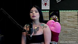 Kalyca charla con Tifany en casting swingers en rojo transparente parte 1