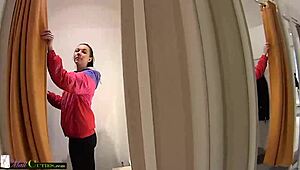 horny czech teen shoplifts then trades pussy for clothes in public mall cash sex