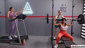 Busty Futa Babe's Heart-Racing Suck-Off During Squats Thrills!