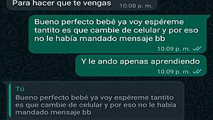 whatsapp chat with oscar's boss jefa turns into creampie pounding her latina pussy again