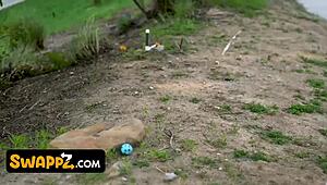 Bunny picks up horny not-daughter for taboo kiss boob grope fucking family secret swap lust