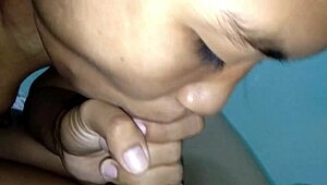 watch this student slut gag on cock till he explodes in her mouth creampie style 💦