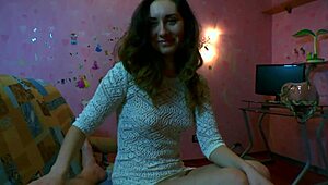 Teen Deepthroats Step-Daddy's Cock First Time