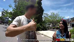 Amateur Latina Teen Sucks Stranger's Monster Cock Sloppy Deep!