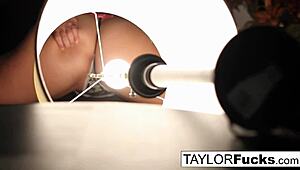 hey taylor vixen spreads pussy wide in hotel masturbation