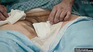 nurse patient deal goes wild when lactating petite tits milk his cock in taboo hospital threesome