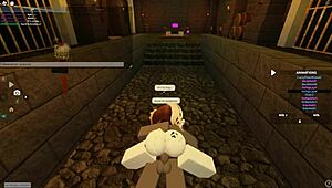 Roblox player shakes ass rides cock rough in New Zealand whore style