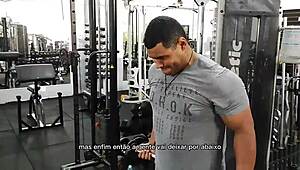 bro hits the gym with sis for the best chest workout ever using her big tits