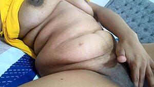 sexy housewife slips fingers deep into dripping wet pussy