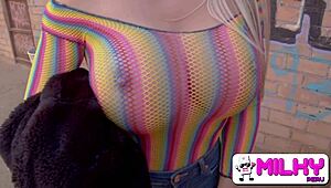 park dickflash... busty spanish milf grabs cock sucks hard