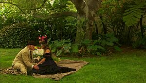 naughty couple dives into historical roleplay fucking amid enchanted garden bliss