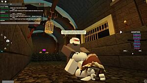 Roblox player shakes ass rides cock rough in New Zealand whore style