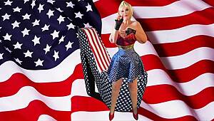 granny america licks my stick then rides for patriotic creampie