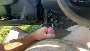 Fall vibes hit so I stroke my cock naked outdoors barefoot!