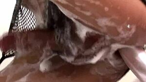 three asian ladyboys line up for bareback anal fucks and mouthful cumshots outdoors