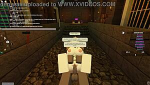 Roblox player shakes ass rides cock rough in New Zealand whore style