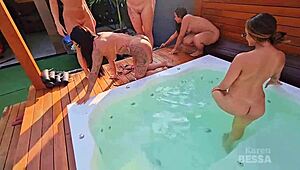 brazilian latinas flash tits asses lesbian kiss party fun