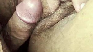 mexican slut gets clit rubbed by small dick close-up
