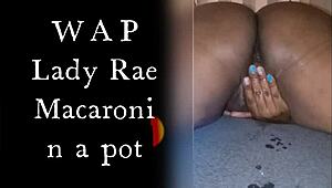 Lady Raex Fingers Her Juicy Wet Ebony Ass and Pussy Close-Up