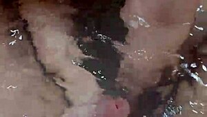 whoa bath handjob explodes into hot underwater cumshot!!