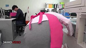 Chihiro Akino's jav office blowjob craves your creampie fantasy