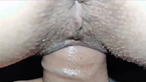 Pov close-up of amateur milf wife sexwife spreading natural tits and ass for anal assfucking with family friends couple.