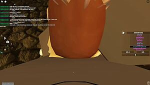 Roblox player shakes ass rides cock rough in New Zealand whore style