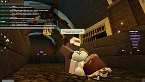 Roblox player shakes ass rides cock rough in New Zealand whore style