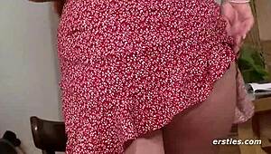 Düsseldorf Apprentice Fingers Shaved Pussy on Camera