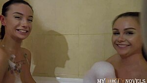 dulce mary frost sexy gf bestie rides bf cum!!