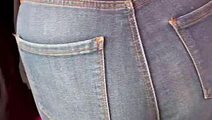 dialogue with huge ass mexican in tight jeans at the market