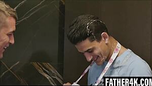 stepdad mixes up son's girlfriend but pancakes lead to doggy fun