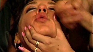 living room foursome where big cocks destroy asses in deepthroat and double anal