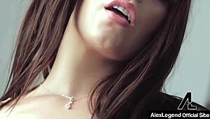 Kiara Edwards Teases with Fishnets Before Gaping on Alex Legend's Thick Cock Creampie