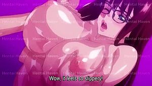 Lubed girlfriend's tits bounce in wild creampie ride!