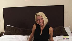 when the conference ended i... uh the blonde milf like invited two guys fer hot garage threesome ridin