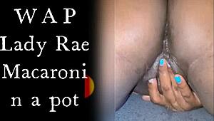 Lady Raex Fingers Her Juicy Wet Ebony Ass and Pussy Close-Up