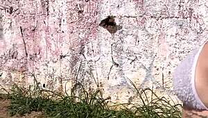 PROSTITUTE on highway FUCKS FREE in woods after price talk.