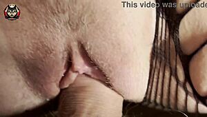 stepsister spreads creamy pussy begging for your thick cum close-up