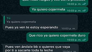 whatsapp chat with oscar's boss jefa turns into creampie pounding her latina pussy again