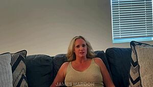 Breeding blonde gilf's tight holes with massive interracial BBC, James Hardon pumps deep.