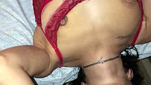 gagging on thick cock down her throat this hot brunette moans for more outdoor quickie