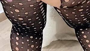 big ass blonde mature seduces lingerie creampie risky deep inside