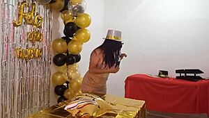 i hosted this new years party in my elegant whore dress... my beautiful vagina got so wet