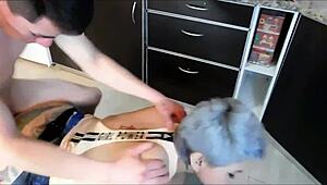 he rips her clothes and fists her gaping asshole before monster cock anal creampie ends it