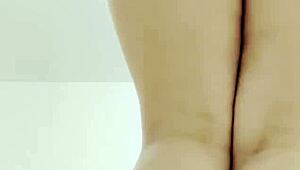 blonde big boobs bounce in tight miniskirt tease