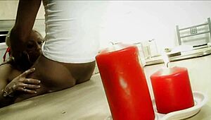 cindy behr's big boobs get messy with food then she sucks and rides big cock