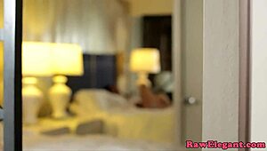 Classy babe toys pussy then bends over for hard doggystyle pounding