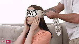 so this busty teen ends up in a hot mmf threesome riding bf and friend doggystyle